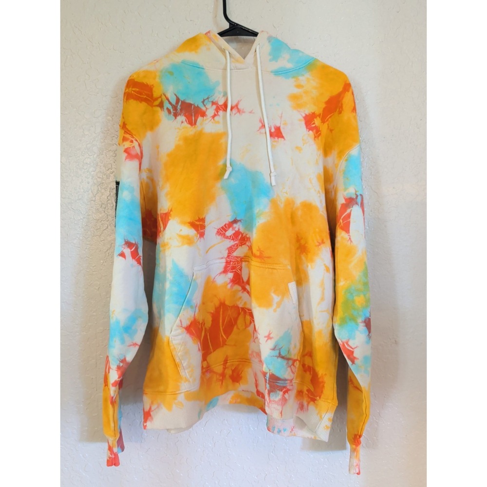 Legends Tie Dye Mens Medium Hoodie Heavyweight Multi Color Sweatshirt W/ Pockets